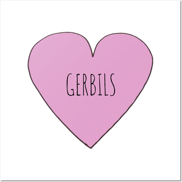 Gerbil Love Wall Art by Bundjum